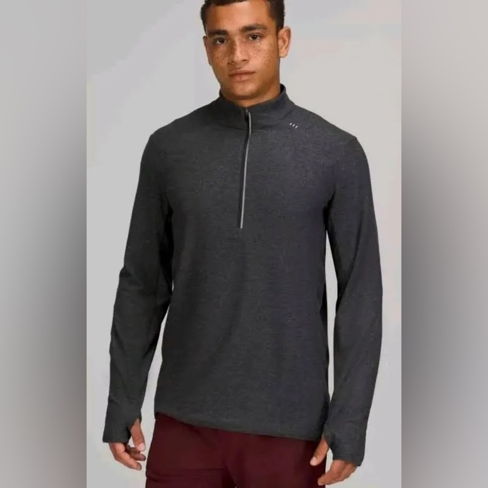 Lululemon Surge Warm Half‑Zip | Men’s Medium | Dark Gray | Excellent Condition